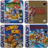 Untersetzer Gameboy Classic Coaster Collection Nintendo (4er Set) aus Kork - Glasuntersetzer, Bierdeckel, Untersetzer für Trinkglas