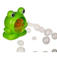 Seifenblasenmaschine Frosch mit Seifenblasen Nachfüllflasche  500 ml - Bubble Machine, Seifenlauge, Give Away, Mitbringsel, Kindergeburtstag