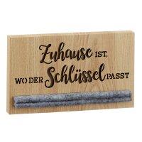 Schlüsselbrett 24x14 cm mit Schriftzug und Filz zum...