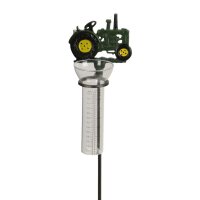 Regenmesser Gartenstecker Traktor H:84 cm aus Gusseisen -...