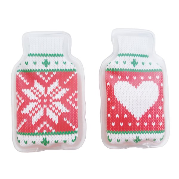 Taschenwärmer Wärmflasche Norweger (2er Set) - Wichtelgeschenk, Handwärmer, Taschenheizkissen