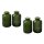 4er Set Glasflaschen "Jazz" grün - kleine Vase, Blumenvase, Tischdekoration, Glasvasen, Landhaus