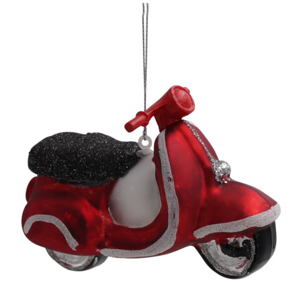 Baumschmuck Moped Roller aus Glas  - Baumkugel, Christbaumschmuck, Weihnachten Deko