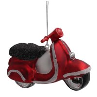 Baumschmuck Moped Roller aus Glas  - Baumkugel,...