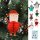 Hänger Weihnachtsfiguren (5er Set) mit Papierwabe zum Auffächern (Rentier, Elf, Pinguin, Eisbär, Santa) -  Baumschmuck, Weihnachtsbaum Anhänger, Deko Weihnachten, Christbaumkugel