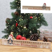 Holz Adventskalender Tagesanzeiger Weihnachtsmann L: 40cm...