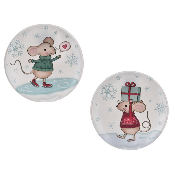 Taschenwärmer Wintermaus (2er Set) - Wichtelgeschenk, Handwärmer Maus, Taschenheizkissen, Winter, Weihnachten