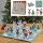 Brettspiel Weihnachten XMAS 30x30 cm klappbar, Spielbrett aus Papier - Würfelspiel, weihnachtliche Figuren, Winter Design