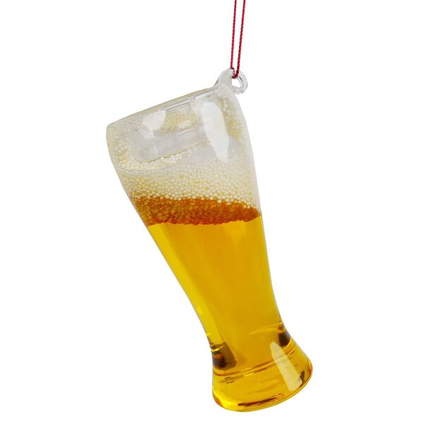 Baumschmuck Weißbierglas Weizenbierglas - Baumkugel Bier Glas, Weihnachtsdeko, Christbaumkugel, Weihnachten