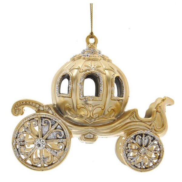 Baumschmuck Goldene Kutsche - Baumkugel Kutsche Prinzessin, Weihnachtsdeko, Christbaumkugel, Weihnachten