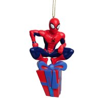 Baumschmuck Spiderman auf Geschenk -  Weihnachtskugel...