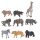 Hänger Safari Tiere farbig (9er Set) - Baumschmuck Afrika Tiere, Baumkugel, Weihnachtsdeko, Christbaumkugel