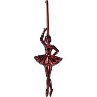 Baumschmuck Ballerina rosa rot (4er Set) - Ballett Weihnachtsdeko, Christbaumschmuck Ballettänzerin, Deko Weihnachten