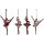 Baumschmuck Ballerina rosa rot (4er Set) - Ballett Weihnachtsdeko, Christbaumschmuck Ballettänzerin, Deko Weihnachten