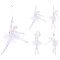 Baumschmuck Ballerina klar (4er Set) H:15 cm - Ballett...