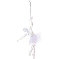 Baumschmuck Ballerina klar (4er Set) H:15 cm - Ballett Weihnachtsdeko, Christbaumschmuck Ballettänzerin, Deko Weihnachten