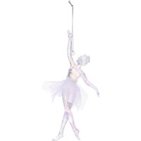 Baumschmuck Ballerina klar (4er Set) H:15 cm - Ballett Weihnachtsdeko, Christbaumschmuck Ballettänzerin, Deko Weihnachten
