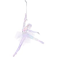 Baumschmuck Ballerina klar (4er Set) H:15 cm - Ballett Weihnachtsdeko, Christbaumschmuck Ballettänzerin, Deko Weihnachten