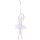 Baumschmuck Ballerina klar (4er Set) H:15 cm - Ballett Weihnachtsdeko, Christbaumschmuck Ballettänzerin, Deko Weihnachten