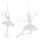 Baumschmuck Ballerina weiss (2er Set) - Ballett Weihnachtsdeko, Christbaumkugel, Weihnachten
