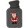 Wärmflasche Weihnachtsmann, 1 L mit Strickbezug - Bettflasche Santa, Wärmekissen