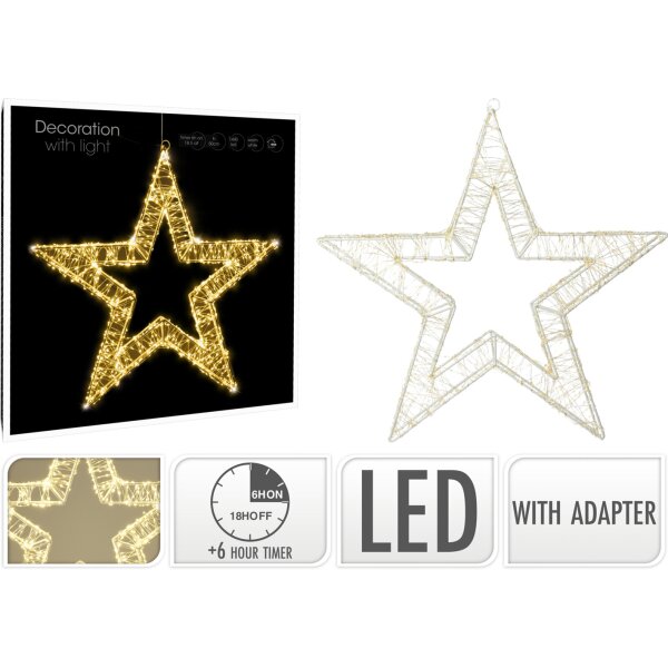 Groer LED Stern Weihnachtsstern D: 50cm zum Hngen mit 1440 LED warm,  77,95