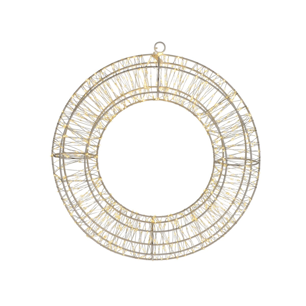 LED Kranz Ring D: 38cm zum Hängen mit 960 LED warmweiss - Deko Weihna,  56,95 €
