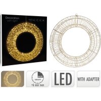 Großer LED Kranz Ring D: 50cm zum Hängen mit 1440 LED warmweiss - Deko Weihnachten, Adventsdeko, Lichterkranz, Hänger Advent, Weihnachtsstern, Lichterkette