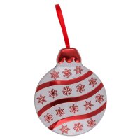 Geschenkdose Keksdose Weihnachtskugel Baumkugel (3er Set) - Gebäckdose, Plätzchendose, Blechdose für Kekse