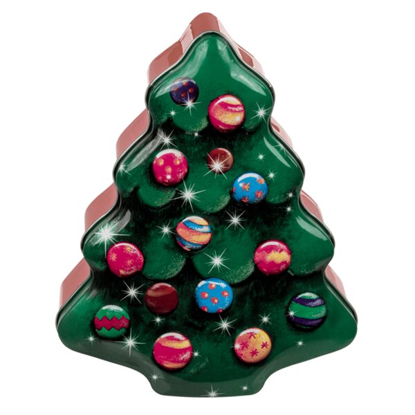 Keksdose Weihnachtsbaum - Gebäckdose Tannenbaum, Plätzchendose, Blechdose Weihnachten