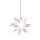 LED Stern 3D weiß D:10 cm zum Hängen oder Stellen - Deko Weihnachten, Adventsdeko, Hänger Advent, Weihnachtsstern, Lichterkette