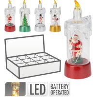 LED Kerze Weihnachten H:13 cm verschiedene Motive - Deko...