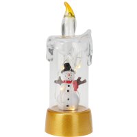 LED Kerze Weihnachten H:13 cm verschiedene Motive - Deko Weihnachten, Adventsdeko, Advent Kerzen, Schneemann, Tannenbaum, Santa, Lichterkette
