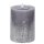 Stumpenkerze mit Glitzer, grau, durchgefärbt H: 9 cm - Kerze für Adventskranz, Kerzen