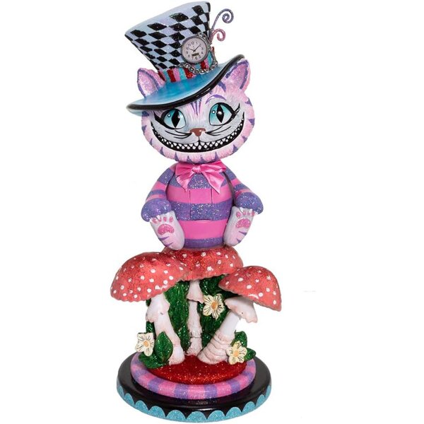 Nussknacker Cheshire Cat Grinsekatze H: 38 cm - Hollywood Nutcrackers Collection - Sammlerstück aus Alice im Wunderland