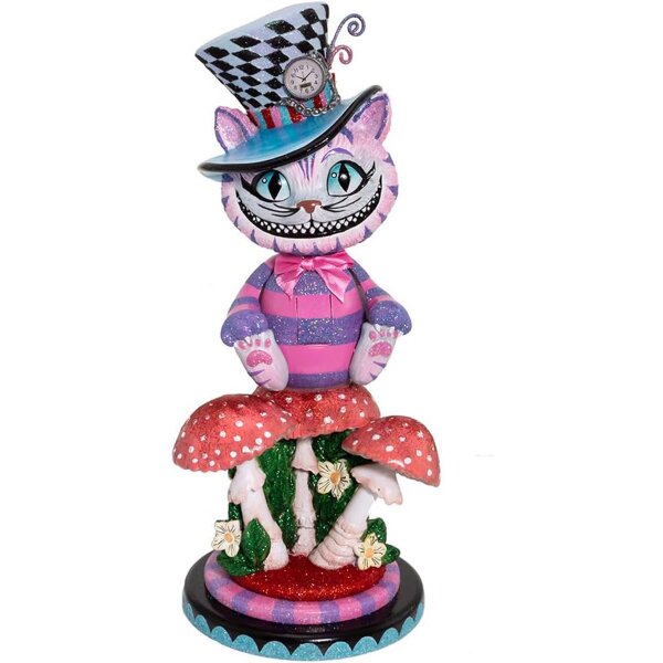 Nussknacker Cheshire Cat Grinsekatze H: 38 cm, Hollywood Nutcrackers - Sammlerstück aus Alice im Wunderland