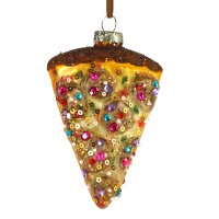 Baumschmuck Pizza Pizzastück mit Straß -...