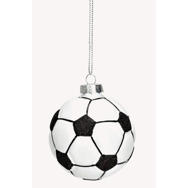 Baumschmuck Fussball - Baumkugel Fußball, Weihnachtsdeko, Christbaumkugel, Weihnachten