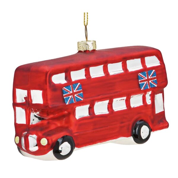 Baumschmuck London Bus - Baumkugel Omnibus England, Weihnachtsdeko, Christbaumkugel, Weihnachten