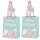 Ostertüte Frohe Ostern mit Glitzer 23x17 cm, 2er Set - Geschenktüte Ostern mit Glitzer Hasenohren, Ostergeschenktüte, Geschenktasche