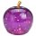 Dekoleuchte Apfel Leuchte (M) Glas, Dunkellila,  Apfel Lampe mit LED Lichterkette, Dekolampe, Tischleuchte, Apfellampe