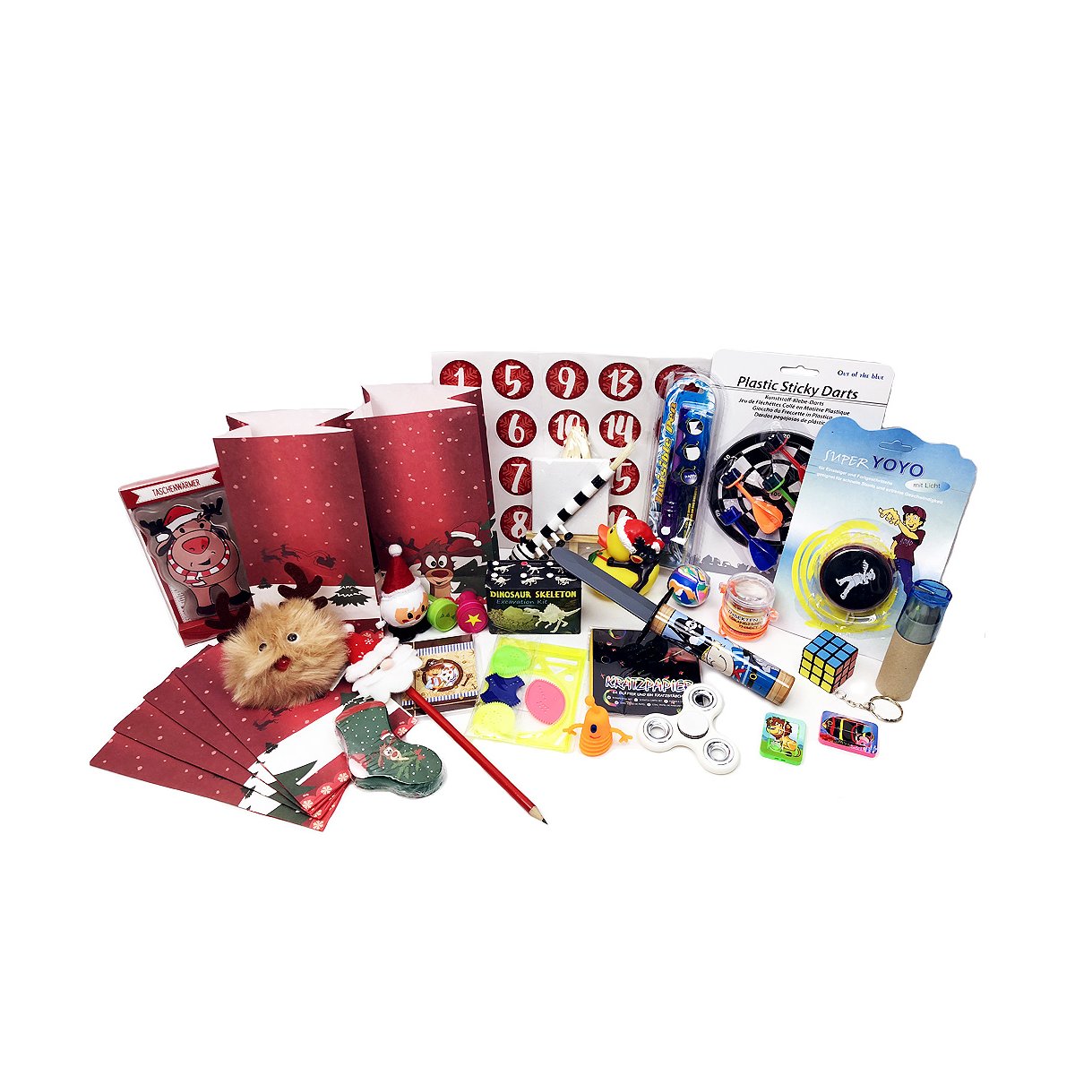 Fertiger Adventskalender inkl. 24 Geschenken (Für Jungen) - Befüllter 