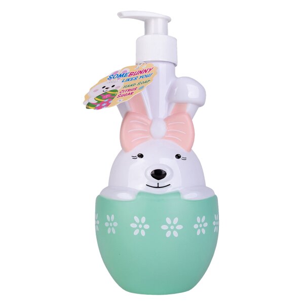 Seifenspender Osterhase  SOMEBUNNY LIKES YOU 500 ml - Flüssigseife im Pumpspender, Seife Ostern Hase Bunny, Handseife Frühling, Ostergeschenk