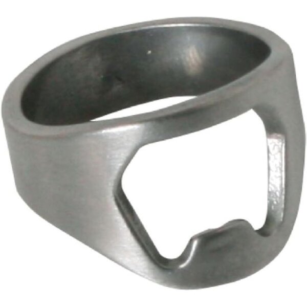 Flaschenöffner Ring 20 mm aus Edelstahl - Bieröffner, Flaschen Bier Öffner, Mitbringsel, Partyspiel, Grillparty, Geburtstagsfeier