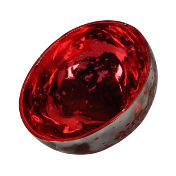 Glas Schwimmschale rund rot, D: 7,5 cm - Schwimmkerzen, Tischdeko, Teelichthalter