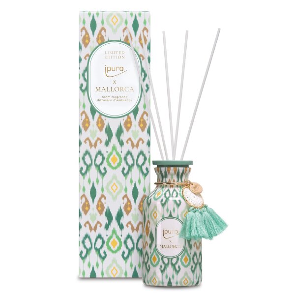 Raumduft ipuro X MALLORCA 240 ml - Duftstäbchen, Keramik Verdunster, Diffuser, Raum Duft