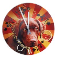 Glas Wanduhr Karlsson Mystic Animals Hund - Uhr mit Tier...
