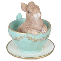 Dekofigur Kaninchen in der Tasse 7x8 cm -...