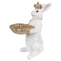 Deko Kaninchen mit Krone und Schale H: 22 cm -...