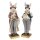 Dekofigur Kaninchen Paar (Mann & Frau) auf Sockel H:30 cm - Frühlingsdeko, Deko Hase, Osterdeko, Osterhase, Ostern, Frühling, Landhausstil